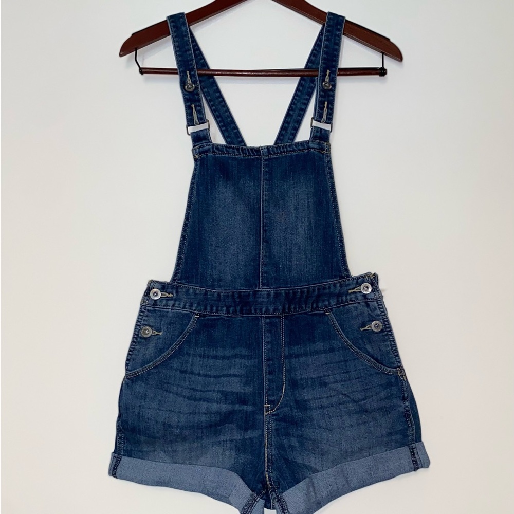 Denim Overall Shorts